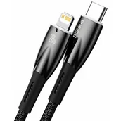 Kable USB - Baseus Glimmer Series kabel z szybkim ładowaniem USB-C - Lightning 480Mb/s PD 20W 2m czarny - miniaturka - grafika 1