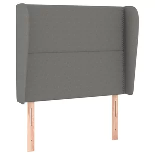 Lumarko Zagłówek uszak, ciemnoszary, 103x23x118/128 cm, tkanina - Inne meble do sypialni - miniaturka - grafika 3