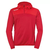 Bluzy męskie - Kempa Emotion 2.0 męska bluza z kapturem, kolor chili/czerwony, M - miniaturka - grafika 1