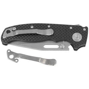 Nóż składany Demko AD20.5 Clip Point Carbon Fiber, Stonewashed CPM S35VN by Andrew Demko (205-S35-CPCF) - Noże - miniaturka - grafika 7