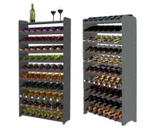Stojaki na wino - Regał na wino z półką RW-16 70 butelek - Szary / Wamar-Sosenka - miniaturka - grafika 1
