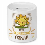 Skarbonki - Skarbonka 330 ml Dla Oskara Syna Dziecka Prezent z Nadrukiem ze Zdjęciem + Opakowanie na prezent (wzór 04) - miniaturka - grafika 1