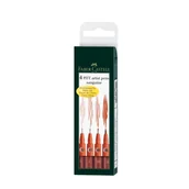 Kredki, ołówki, pastele i pisaki - Faber-Castell flamastry artystyczne, Pitt Artist Pen, sanguine, 4 sztuki - miniaturka - grafika 1