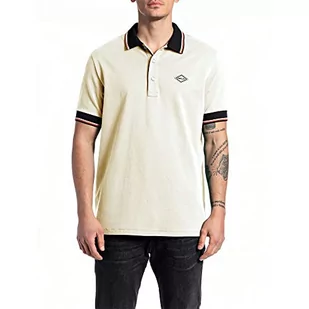 Replay Męska koszula polo M3071A, 801 Off White, XS - Koszule męskie - miniaturka - grafika 1