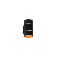 Lampy ścienne - QAZQA Inteligentna lampa ścienna czarna ze złotym wnętrzem, w tym WiFi G9 - Ria - miniaturka - grafika 1
