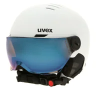 Kaski narciarskie - Kask narciarski Uvex Rocket Jr. Visor 56/6/263/10/03 Biały - miniaturka - grafika 1