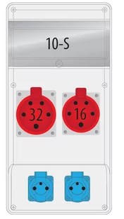 Pawbol Rozdzielnica R-BOX SLIM 1x16A/5p 1x32A/5p 2x250V 10S B.SLIM-10S-3BR B.SLIM-10S-3BR - Rozdzielnie elektryczne - miniaturka - grafika 1