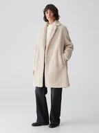 Kurtki damskie - OPUS Płaszcz zimowy "Honise" w kolorze beżowym - miniaturka - grafika 1