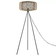 Lampy stojące - Lampa podłogowa bambusowa jasne drewno z czarnym JAVARI - miniaturka - grafika 1