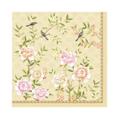 Obrusy i serwetki - Nuova R2S R2S Serwetki 20 szt 3 warstw R2S Napkins Palace Garden beżowe 414 PALF - miniaturka - grafika 1