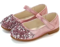 Buty dla dziewczynek - Błyszczące Pantofelki Balerinki Buciki Wizytowe Dla Dziewczynki 18Cm R.30 Różowe - miniaturka - grafika 1