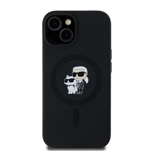 Karl Lagerfeld KLHMP15MSCMKCRHK iPhone 15 Plus / 14 Plus 6.7" czarny/black hardcase Silicone Karl & Choupette MagSafe - Etui i futerały do telefonów - miniaturka - grafika 1