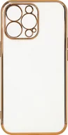 Etui i futerały do telefonów - Etui ochronne Lighting Colour z osłoną aparatu i ramką ochronną kompatybilne z iPhone 13 Pro Biało-złoty - miniaturka - grafika 1