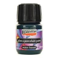 Farby i media malarskie - Farba do szkła i porcelany 30 ml niebieski turkus - miniaturka - grafika 1