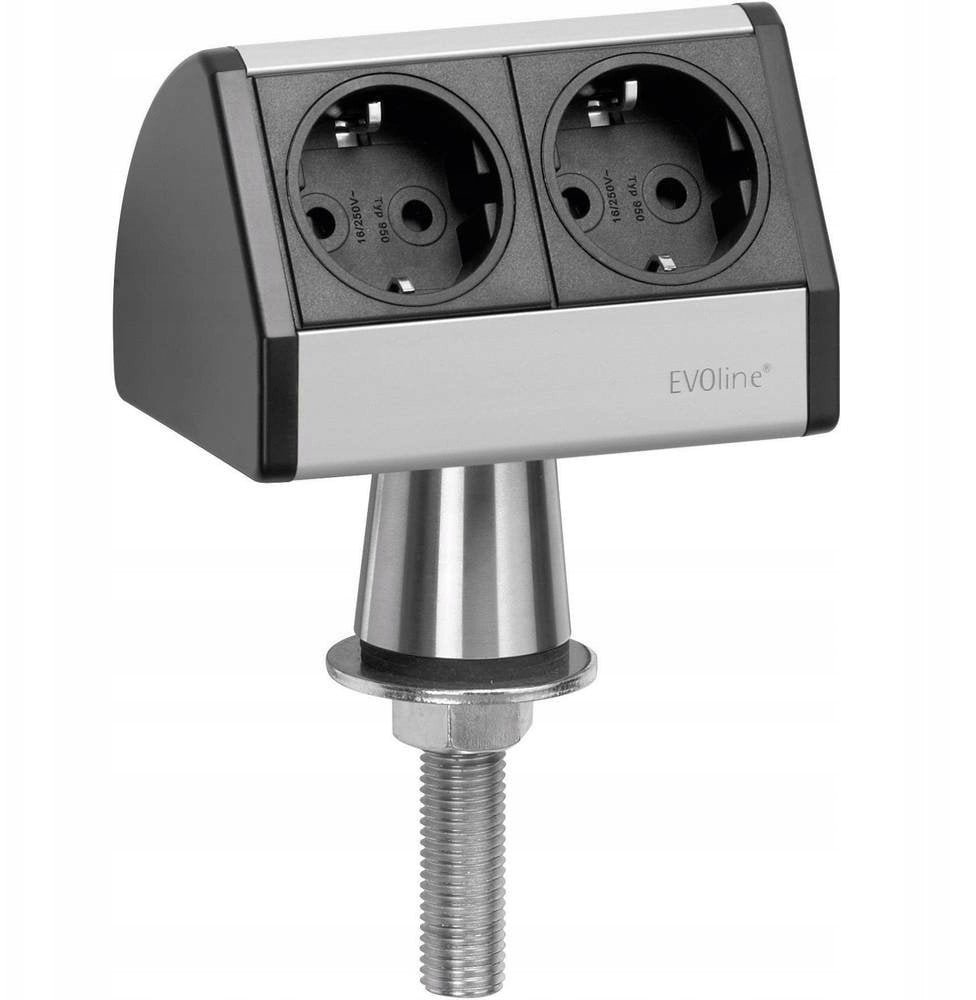 NoName Listwa zasilająca bez wyłącznika EVOline EVOLINE®T-Dock 2fach 93022055, Brak, Ilość gniazdek: 2
