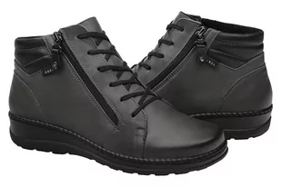 Botki AXEL Comfort 4356 H Szare na zamek Kosela Medic 9356 na Haluksy - Botki damskie - miniaturka - grafika 2