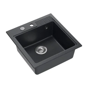 Zlewozmywak granitowy Root Chef Leo Box, czarny, 50 x 52 x 20 cm - Zlewozmywaki - miniaturka - grafika 1