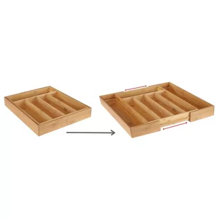 VidaXL HI Bambusowy organizer na sztućce, rozsuwany - Akcesoria do sztućców - miniaturka - grafika 1