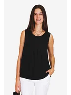 Bluzki damskie - ASSUILI Bluzka w kolorze czarnym - miniaturka - grafika 1