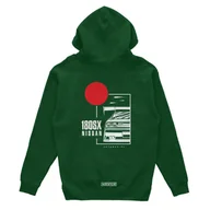 Odzież do sportów motorowych - Bluza z kapturem Nissan 180SX zielona-XL - miniaturka - grafika 1