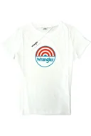 Koszulki i topy damskie - WRANGLER GRAPHIC TEE REAL WHITE T-SHIRT BIAŁY DAMSKI - miniaturka - grafika 1