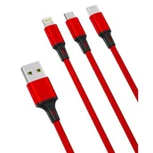 Kable USB - Kabel Usb - Usb typ C / microUSB / Lightning Xo 1, - miniaturka - grafika 1