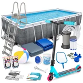 Baseny ogrodowe - Bestway Basen ogrodowy stelażowy 549 x 274 x 122 cm 17w1 56998 + hulajnoga 56998-17w1-1541 - miniaturka - grafika 1