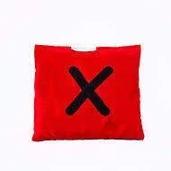 Worki na buty - Woreczek gimnastyczny, litera X, czerwony - miniaturka - grafika 1