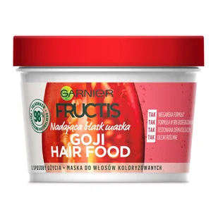 Garnier Fructis Hair Food 3w1 maska do włosów farbowanych Jagody Goji 390ml 53921-uniw - Maski do włosów - miniaturka - grafika 3