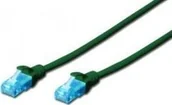 Kable miedziane - Digitus CAT 5e U-UTP patch cable PVC AWG 26/7 length 20m color green DK-1512-200/G - miniaturka - grafika 1
