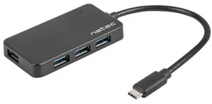 Natec Hub USB Silkworm 4xUSB 3.0 czarny USB-C NHU-1343 - Huby USB - miniaturka - grafika 1