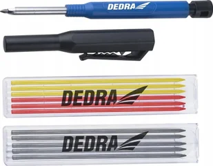 Dedra Ołówek automatycz. z rysikami 1+12szt, 6xczar.3xżółty,3xczer - Ołówki - miniaturka - grafika 1