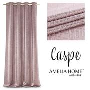 Zasłony - Zasłona CASPE kolor różowy drukowany styl glamour przelotki przelotki srebrne blackout suede shine 140x250 ameliahome - CURT/AH/ - miniaturka - grafika 1