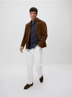 Koszule męskie - Reserved - Jeansowa koszula slim fit - granatowy - miniaturka - grafika 1