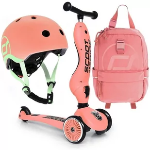 Scoot and Ride, Zestaw hulajnoga 2w1 + plecak + kask 1-5 Peach - Hulajnogi - miniaturka - grafika 1