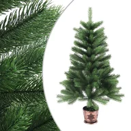 Choinki - vidaXL Sztuczna choinka z donicą, 90 cm, zielona - miniaturka - grafika 1