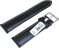 Akcesoria do smartwatchy - Chermond Skórzany pasek do zegarka 24 mm Chermond A216.24 czarny - miniaturka - grafika 1