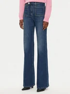 Spodnie damskie - Pinko Jeansy Denim 103925 A20M Niebieski Regular Fit - miniaturka - grafika 1