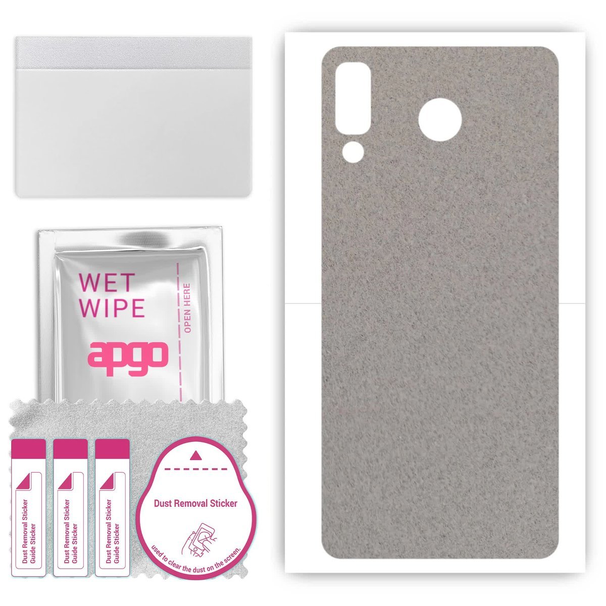 Folia naklejka skórka strukturalna na TYŁ Zamsz do Samsung Galaxy A8 Star (A9 Star) - Zamsz Szary - apgo SKINS