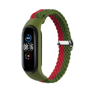 Opaska pleciona Smart Band M3/M4/M5/M6 GREEN-RED / ZIELONO-CZERWONY - Akcesoria do smartwatchy - miniaturka - grafika 1