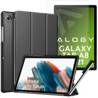 Etui do tabletów - Etui Alogy Book Cover do Samsung Galaxy Tab A8 2021 SM-X200/SM-X205 Szary + Folia + Rysik - miniaturka - grafika 1