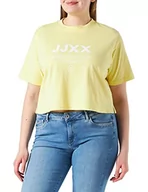 Koszulki i topy damskie - JJXX JXBrook Relaxed t-shirt damski, Elfin Yellow/Szczegóły: jasny biały nadruk Cali 1, M - miniaturka - grafika 1