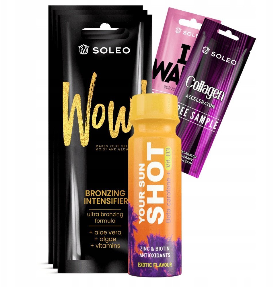 Soleo Wow! 3x15ml Utra Bronzer Do Opalania + Gratisy