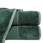 Ręczniki - Ręcznik bawełniany 50x90 LUCY ciemna zieleń gładki z welurową szeroką bordiurą - miniaturka - grafika 1