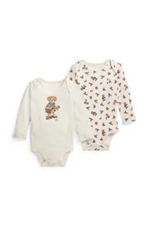 Body dla niemowląt - Polo Ralph Lauren body bawełniane niemowlęce 2-pack - grafika 1