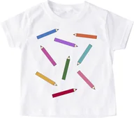 Koszulki dla dziewczynek - DZIECIĘCA koszulka w kredki na DZIEŃ KREDKI - miniaturka - grafika 1