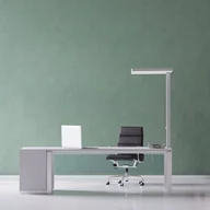 Lampy stojące - Lampa stołowa LED MAULjaval, biała, podstawa zaciskowa - miniaturka - grafika 1