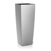 Donice - Donica LECHUZA Cubico Alto, srebrna, 105x39,5x30 cm - miniaturka - grafika 1