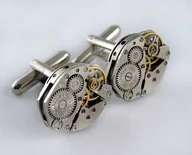 Spinki do mankietów i krawatów - Mechaniczne spinki 010 - miniaturka - grafika 1