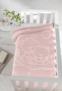 Pielsa Baby, Koc dziecięcy/Otulacz, Premium, Gato, Różowy, 110x140 cm - Koce i narzuty dla dzieci - miniaturka - grafika 1